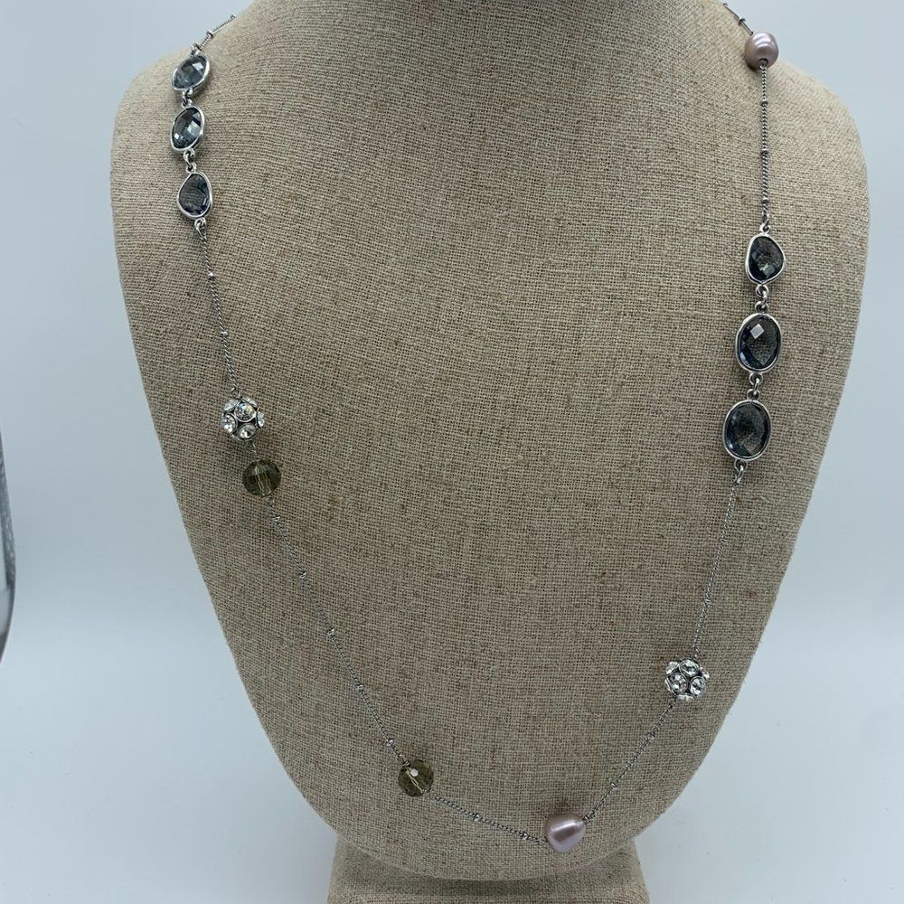 Stella & Dot Anabelle Multi-Way Necklace in Silver & Pave